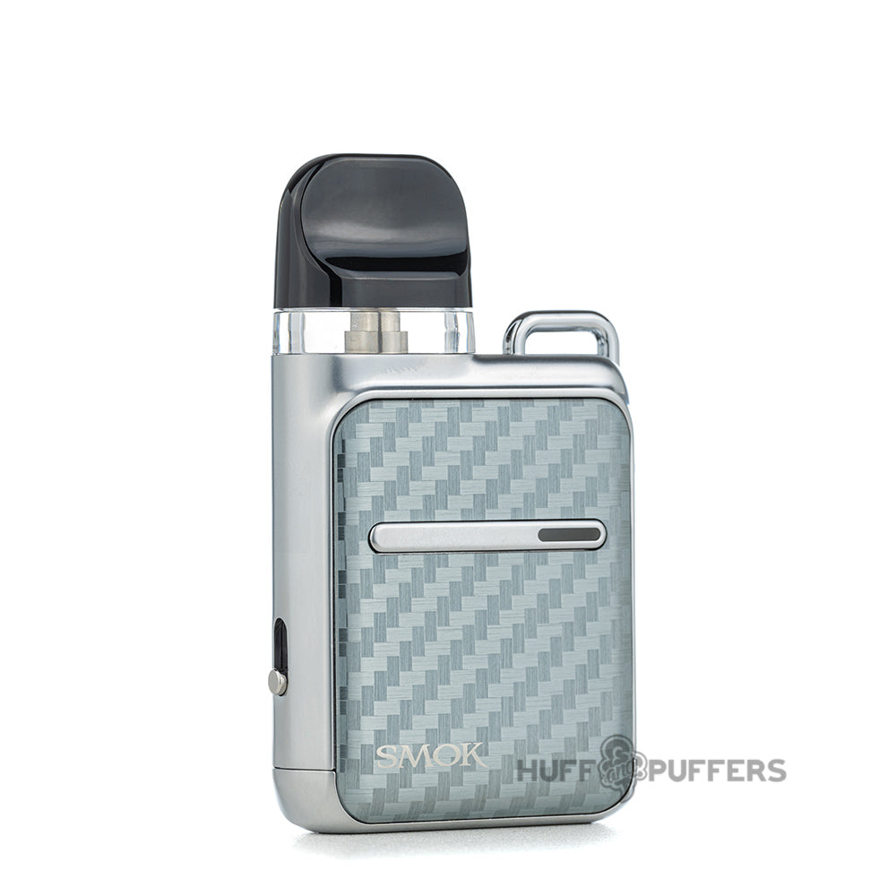 smok novo master box pod system silver carbon fiber