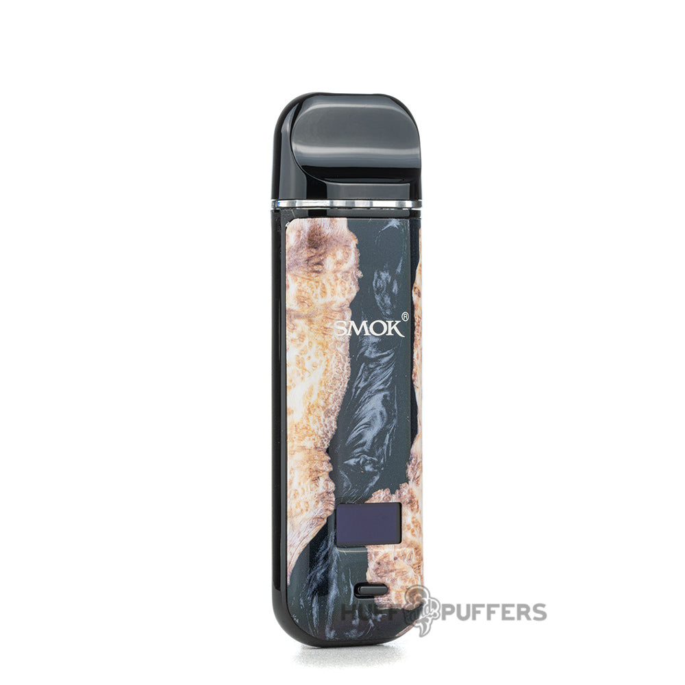 smok novo x pod system black stabilizing wood
