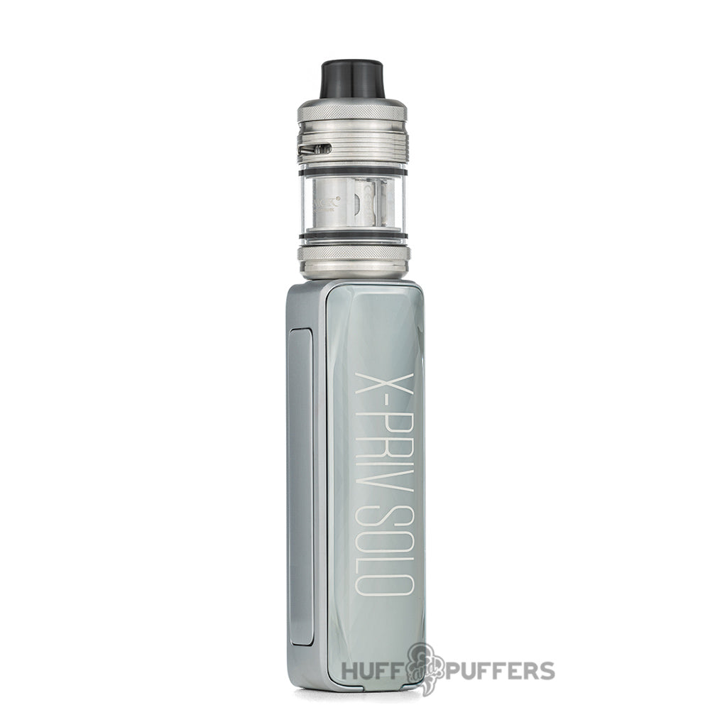 smok x-priv solo kit in silver lines color