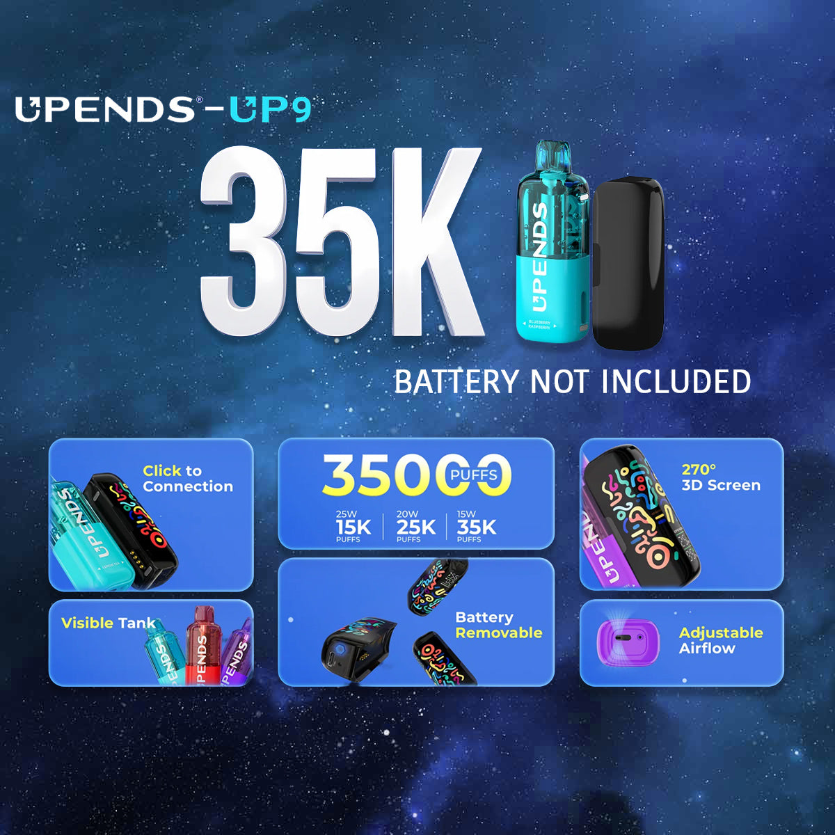 Upends UP9 Pod features