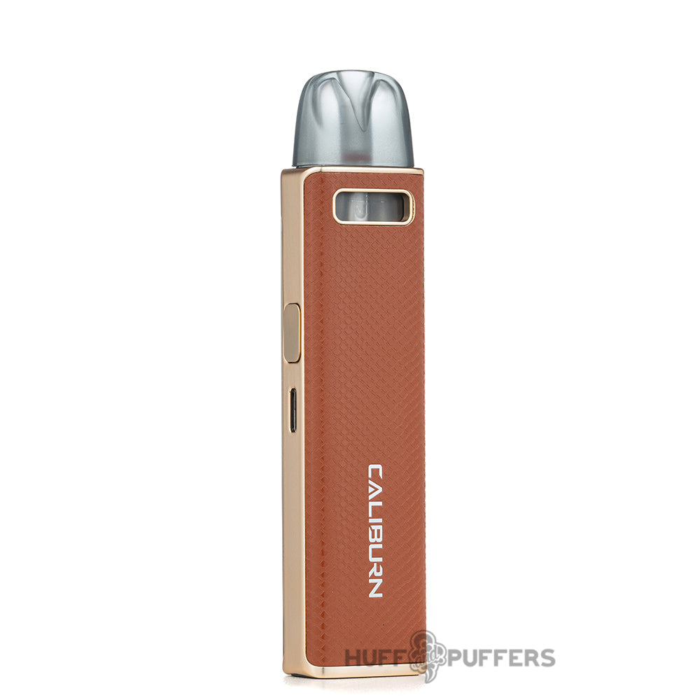 brown leather uwell caliburn g3 pro pod system