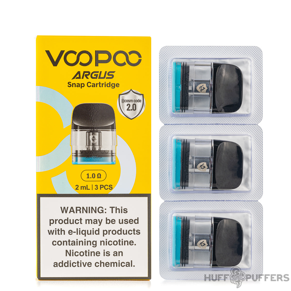 Voopoo Argus Snap Cartridge 1.0 ohm 3 pack with packaging