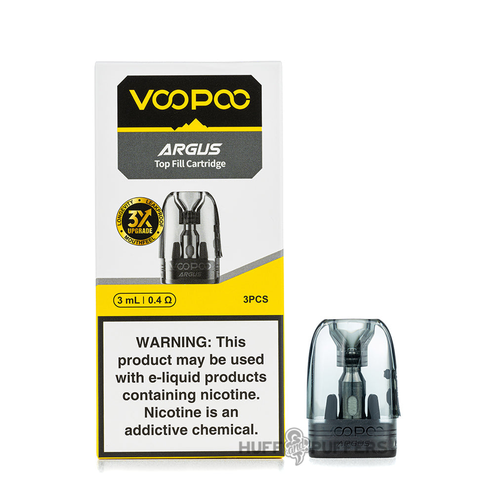 voopoo argus top fill cartridge 3ml 0.4 ohm with packaging