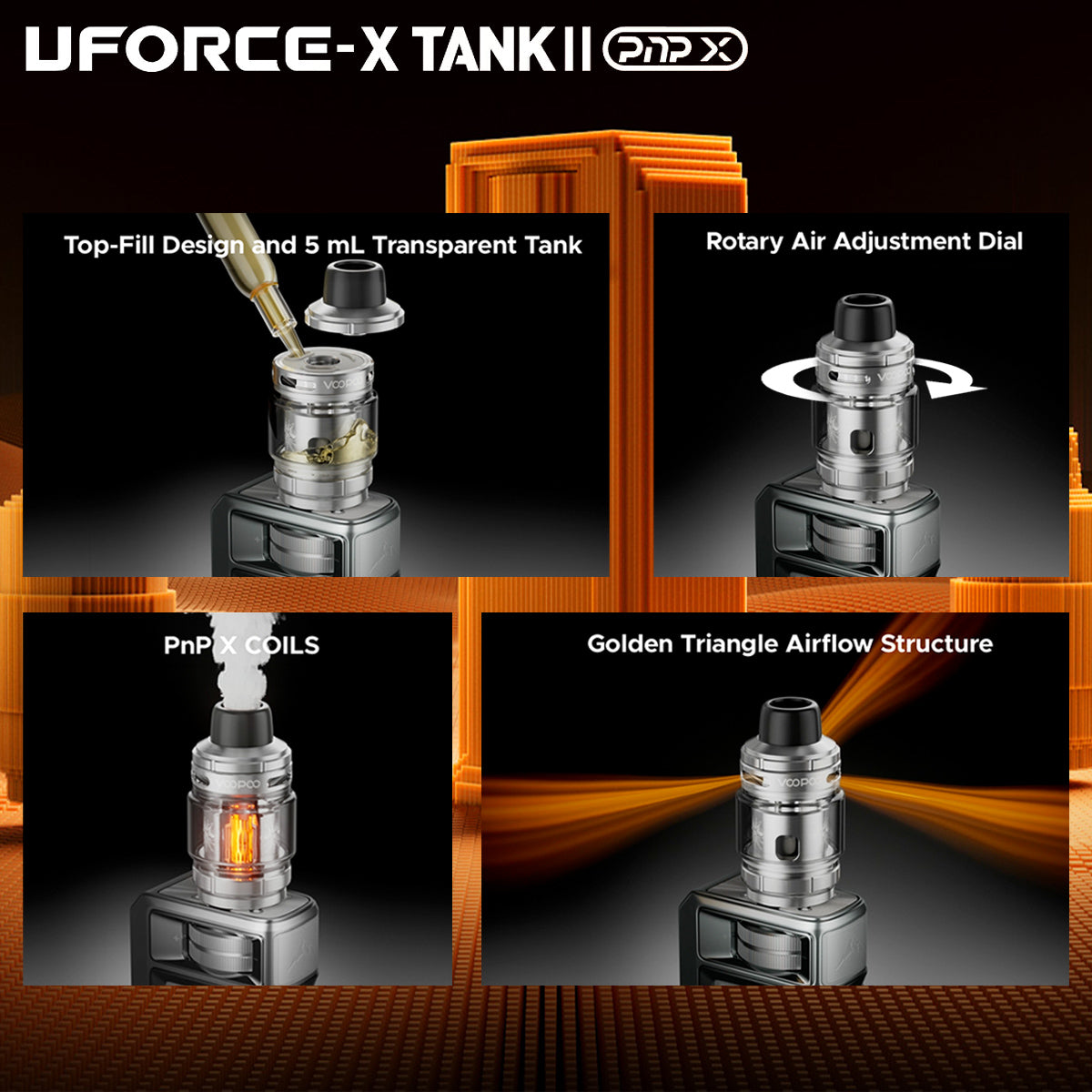Voopoo Uforce X Tank 2 features