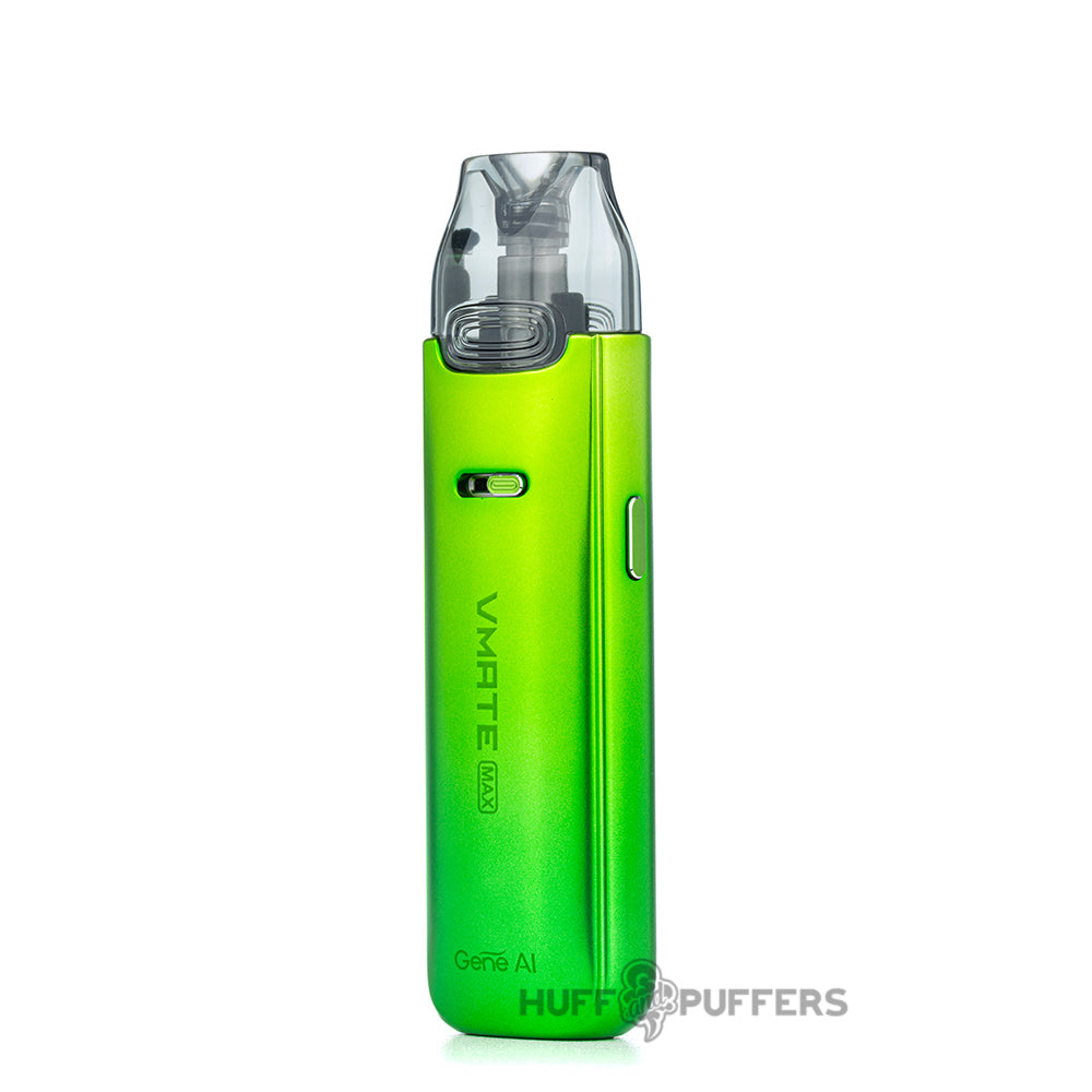voopoo vmate max pod system shiny green back view