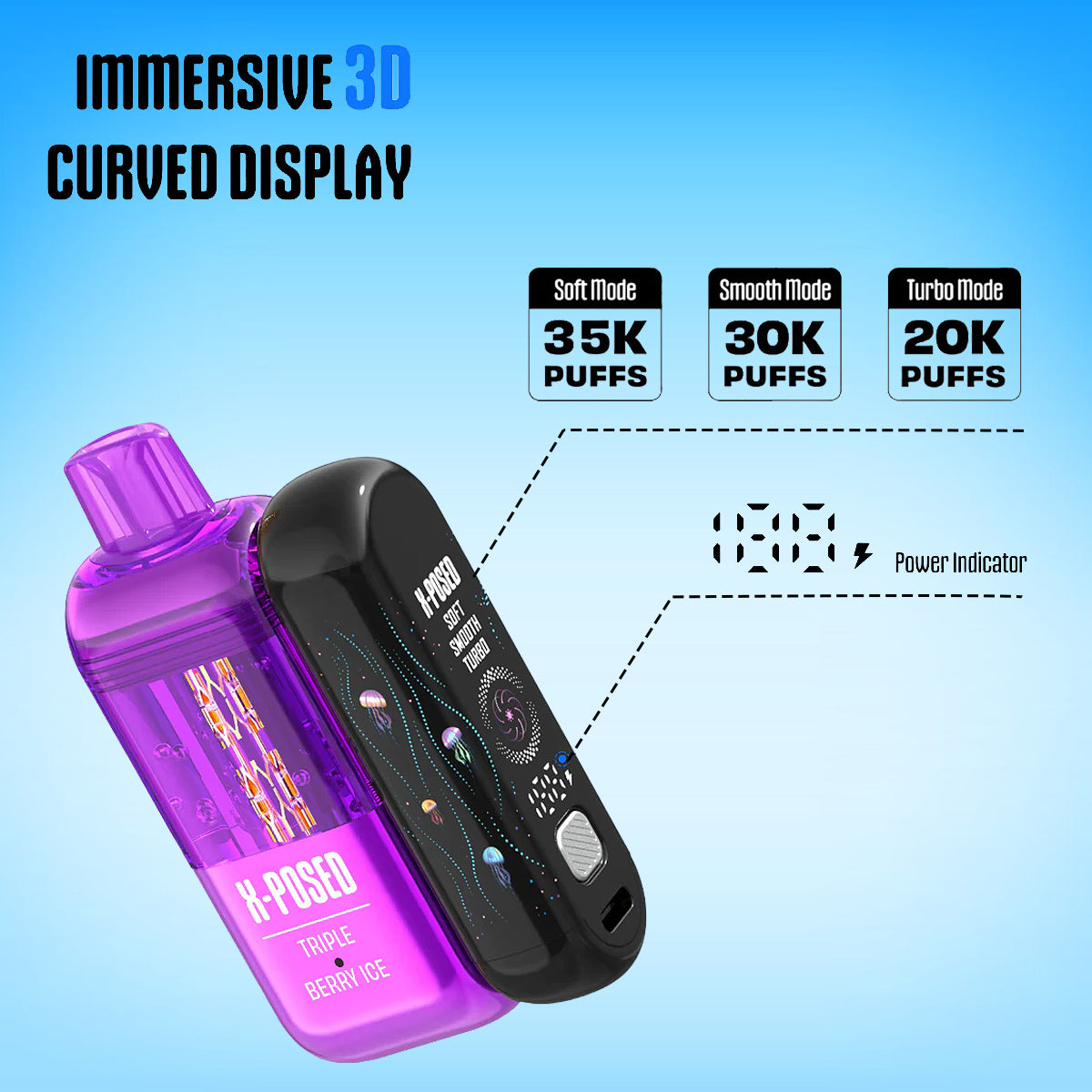 X-Posed Disposable Vape Kit 30K features