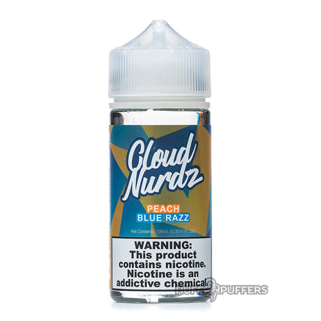 peach blue razz 100ml e-juice bottle by cloud nurdz