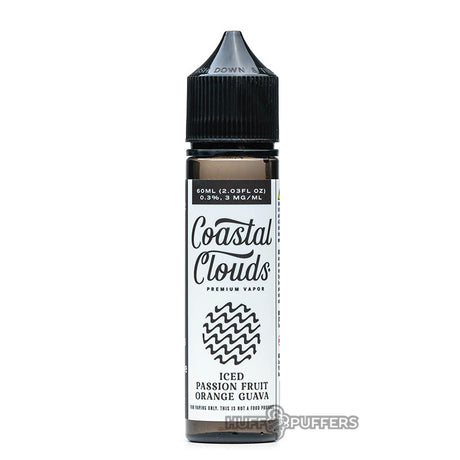 iced passion fruit orange guava 60ml bottle by coastal clouds