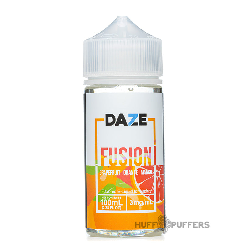 daze fusion grapefruit orange mango 100ml e-juice bottle