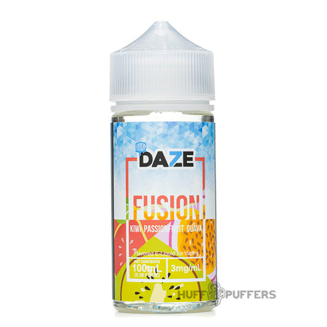 daze fusion kiwi passionfruit guava iced 100ml e-juice bottle