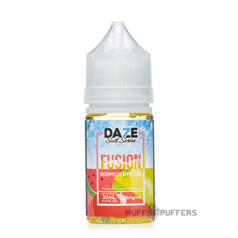 daze fusion salt series watermelon apple pear iced 30ml e-juice bottle