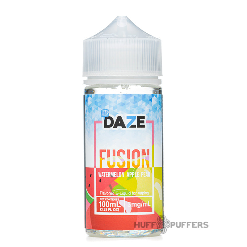 daze fusion watermelon apple pear iced 100ml e-juice bottle