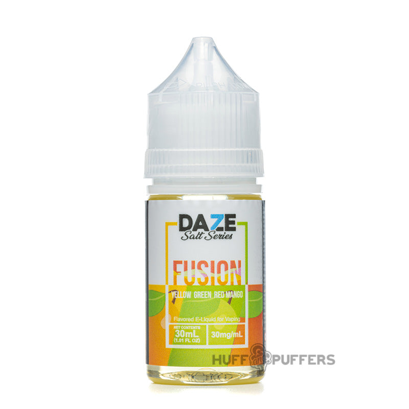 daze fusion salt series yellow green red mango 30ml e-juice bottle
