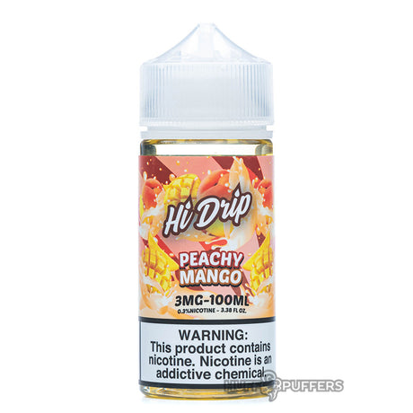 peachy mango 100ml e-liquid bottle by hi-drip
