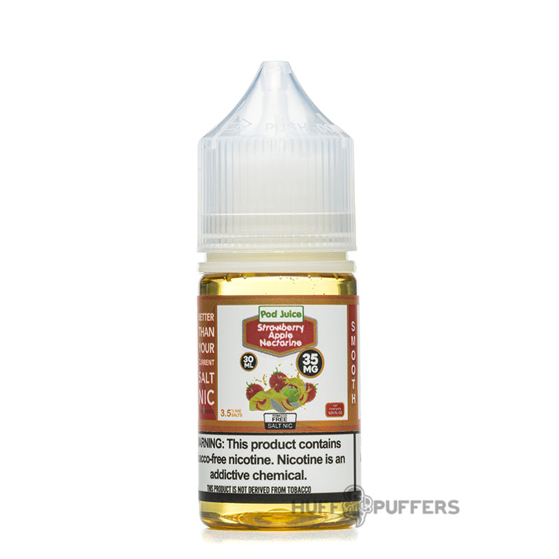 pod juice strawberry apple nectarine 30ml salt nicotine e-juice bottle