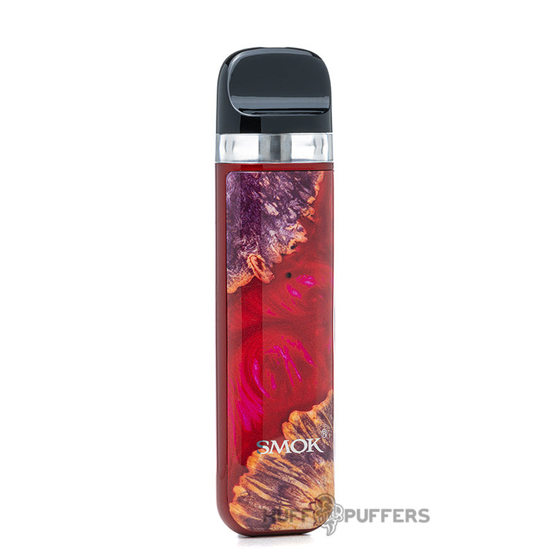 smok novo 2x pod system red stabilizing wood