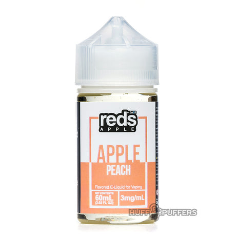reds apple peach 60ml e-juice bottle by 7 daze