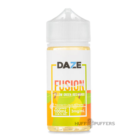 Daze Fusion Yellow Green Red Mango 100ml e-juice bottle
