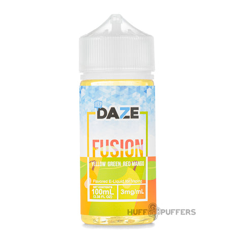 Daze Fusion Yellow Green Red Mango Iced 100ml e-juice bottle