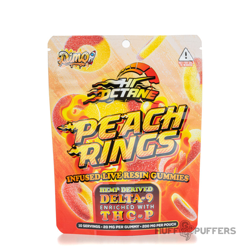 dimo hi octane infused live resin gummies 200mg pouch peach rings