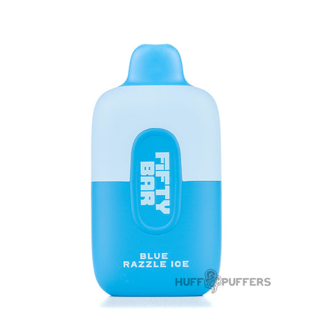 fifty bar disposable vape by beard vape co. blue razzle ice