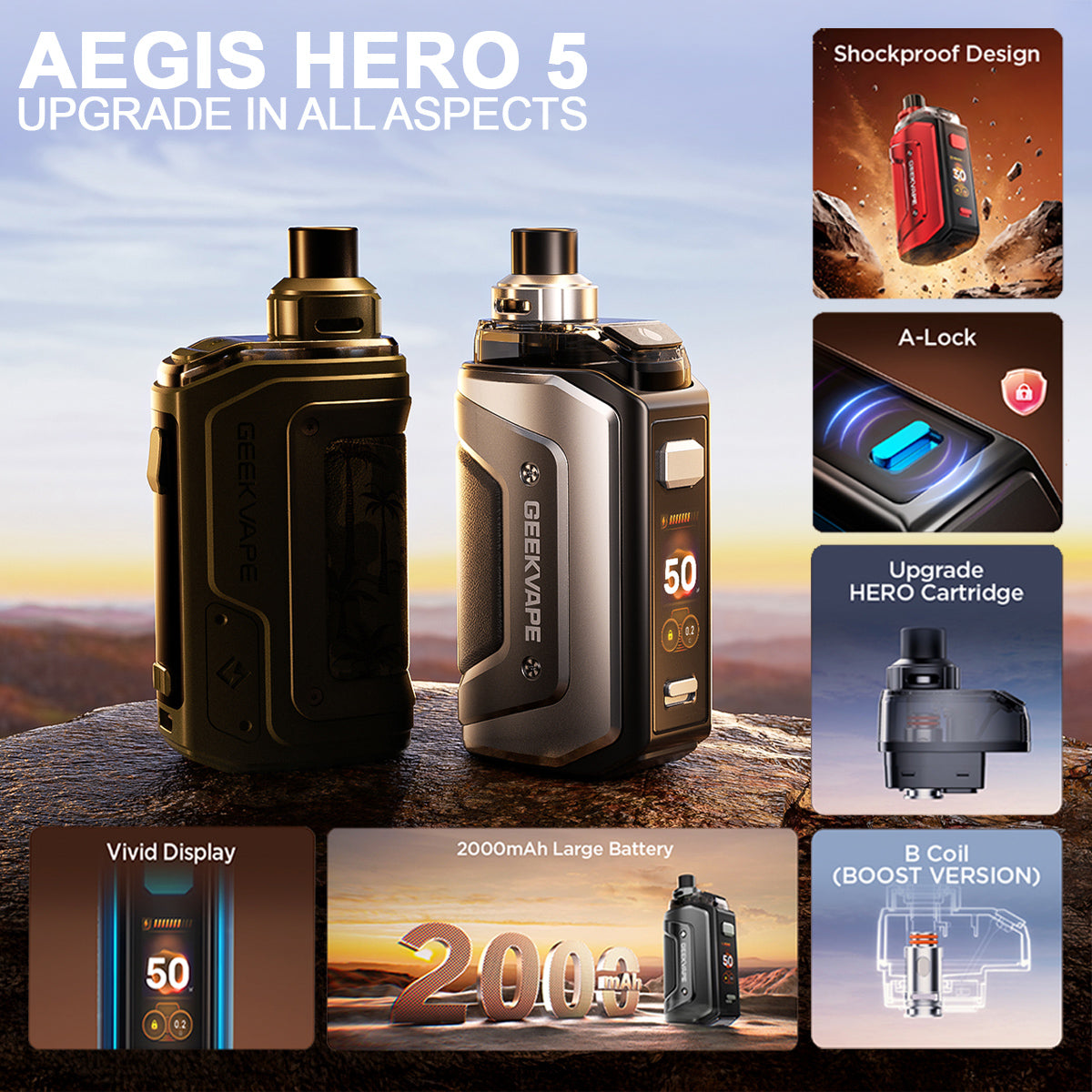 elfbar nachfüll pod läuft aus Geekvape Aegis Hero 5 Pod System – $39.99