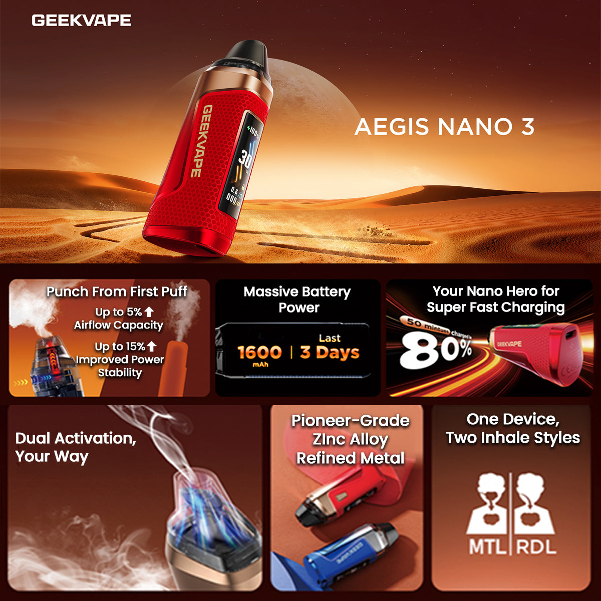 Geekvape Aegis Nano 3 Pod System — $25.99