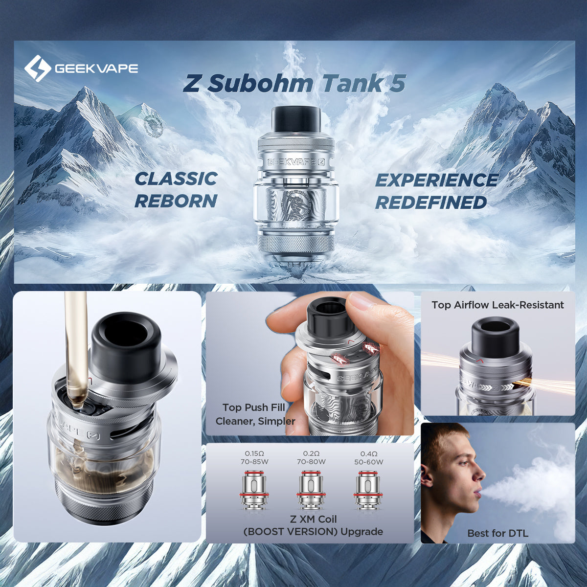 Geekvape Z Sub Ohm Tank 5 — $22.99