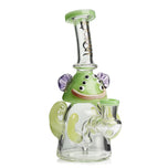 green Lookah Mini Cute Six Eyes Clown Octopus Dab Rig