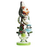 green Lookah 11" Cool Skull Bone Glass Dab Rig