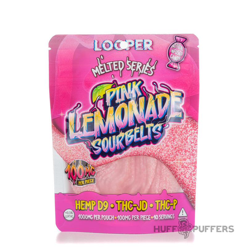 looper melted series pink lemonade sourbelts 100mg