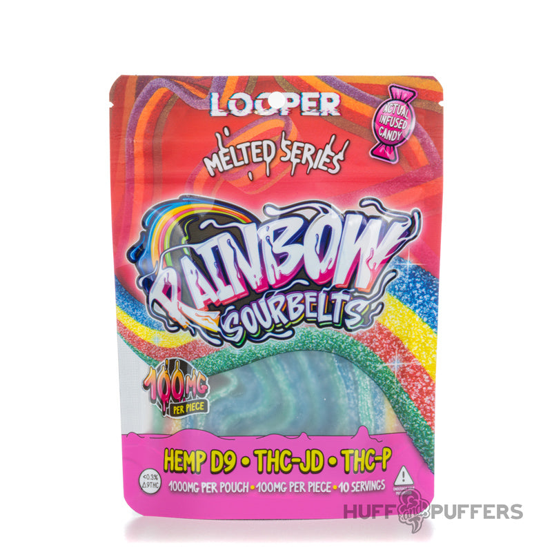 looper melted series rainbow sourbelt gummies 100mg