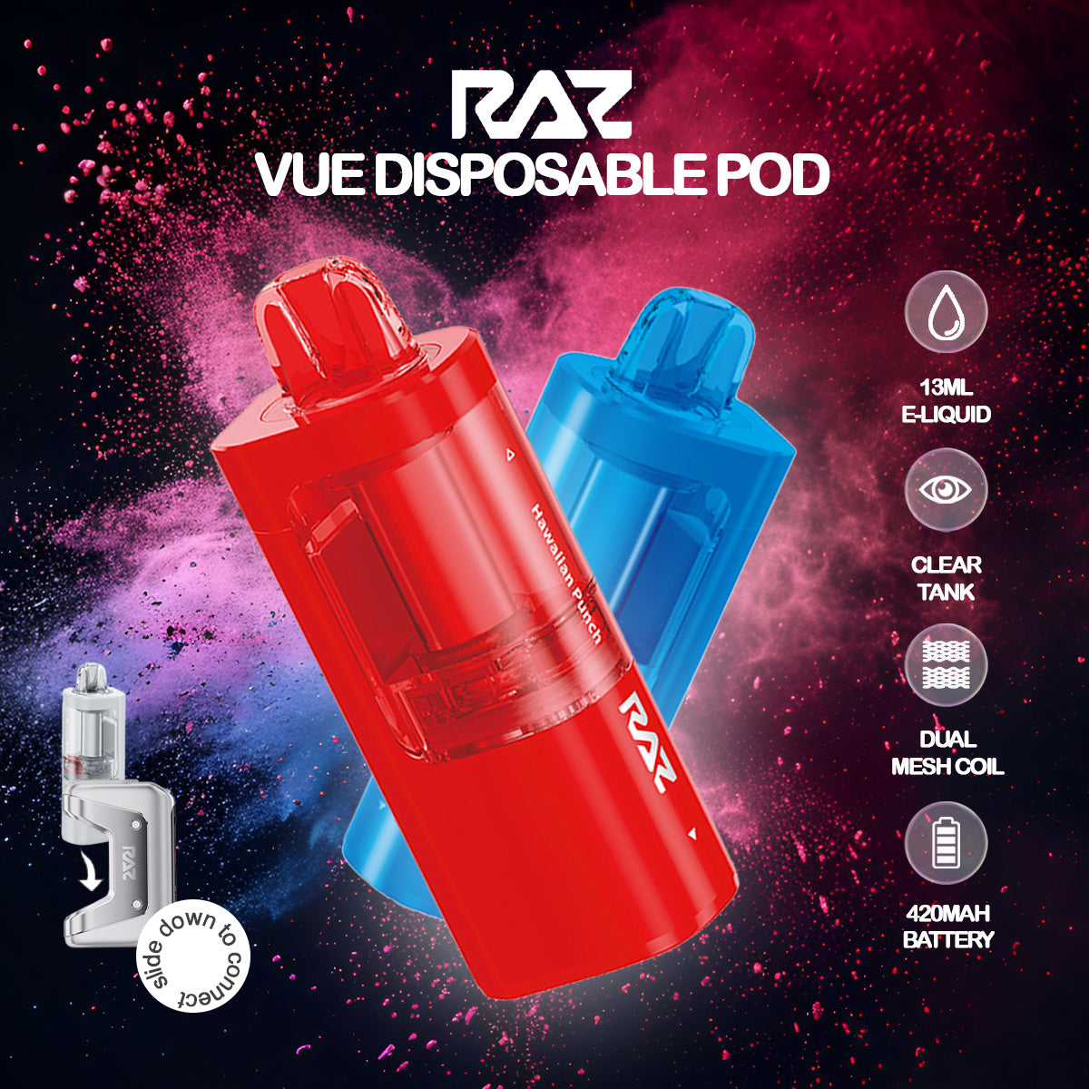 Raz Vue Pod features