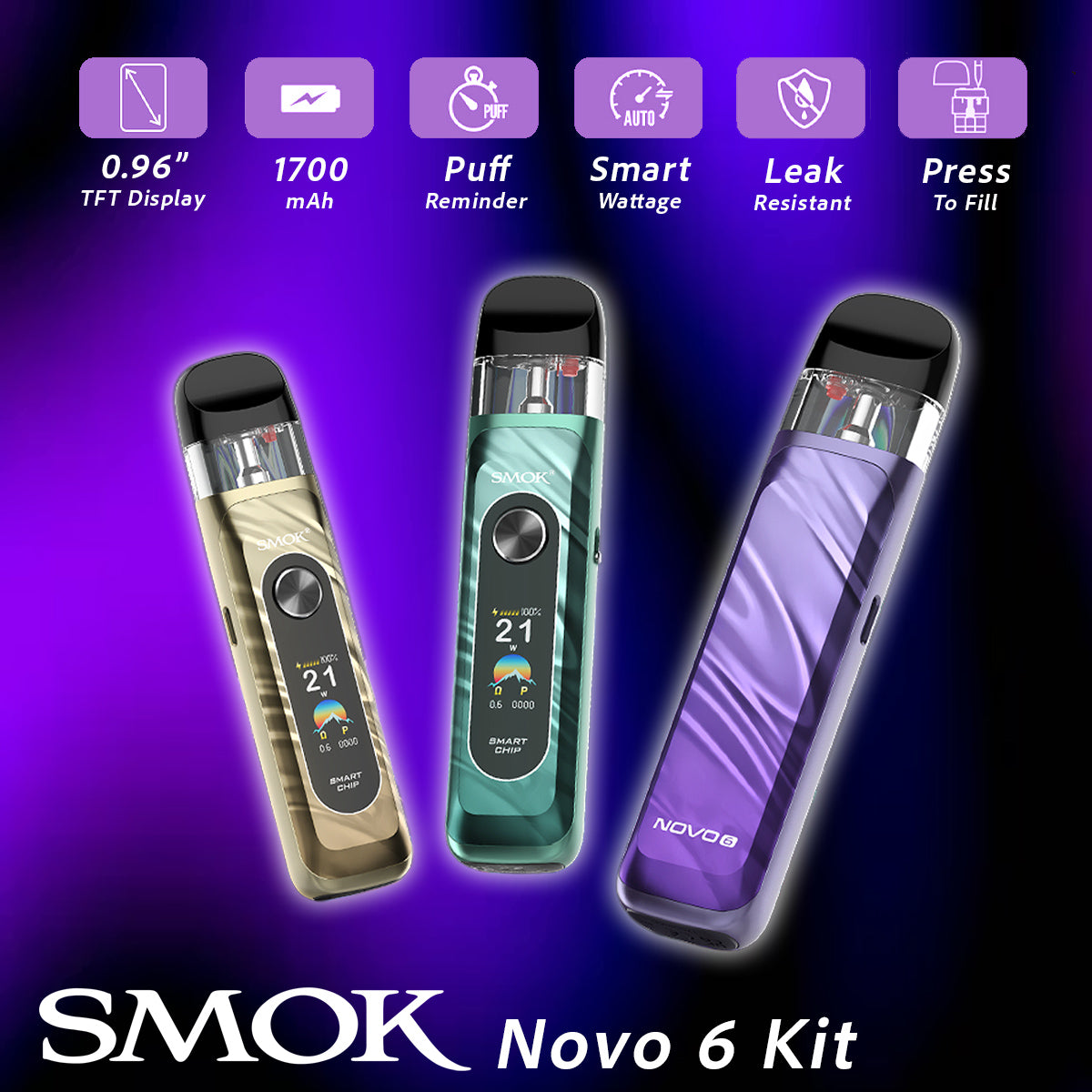 Smok Novo 6 Pod System features