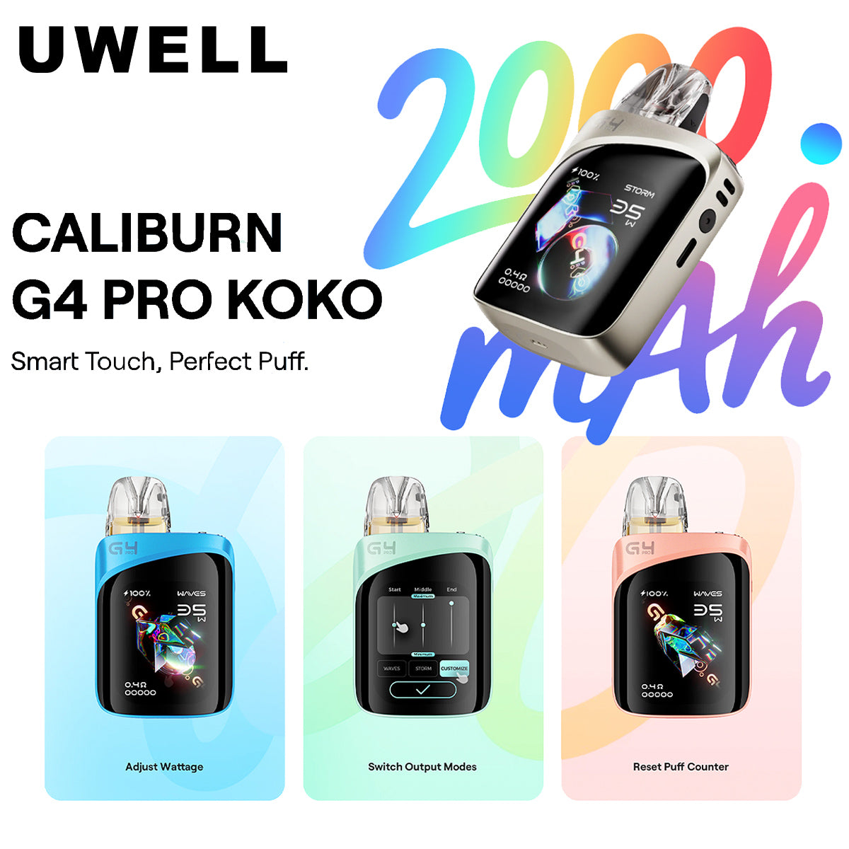 Uwell Caliburn G4 Pro Koko features