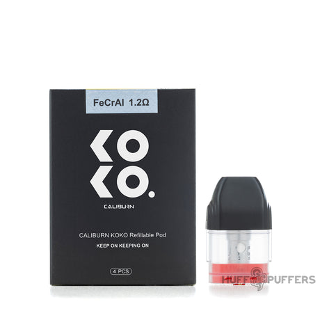 Uwell Caliburn Koko Replacement Pods with box packaging