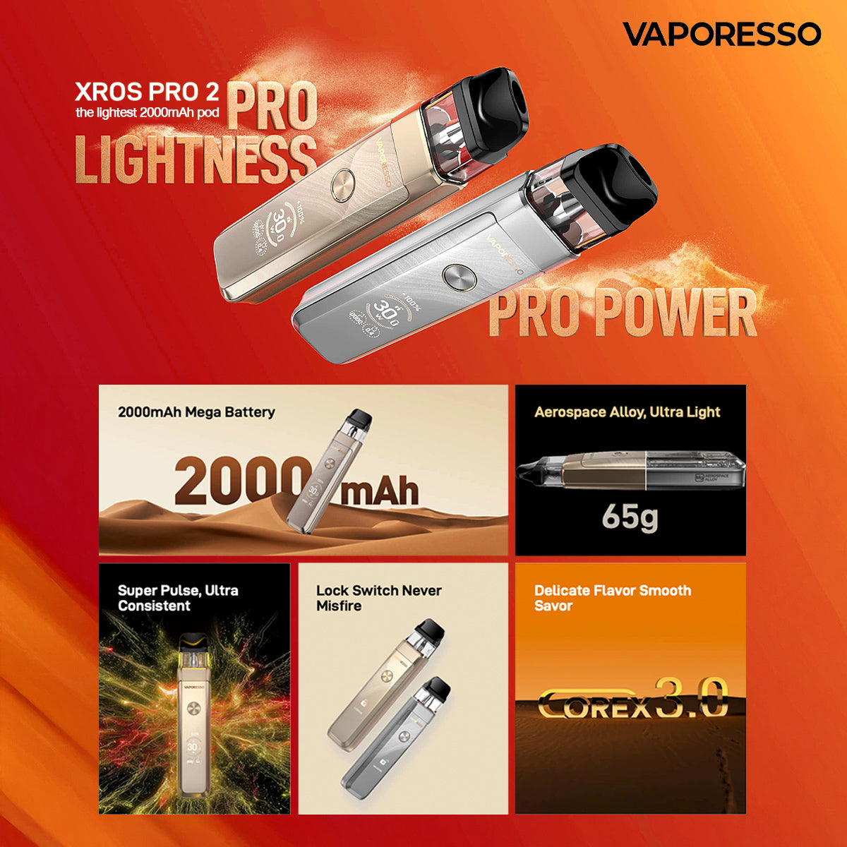 Vaporesso XROS Pro 2 Pod System features