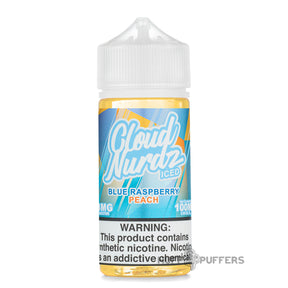 Cloud Nurdz Iced Blue Raspberry Peach 100ml e-juice bottle