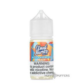 Cloud Nurdz Salts Blue Raspberry Peach 30ml e-juice bottle