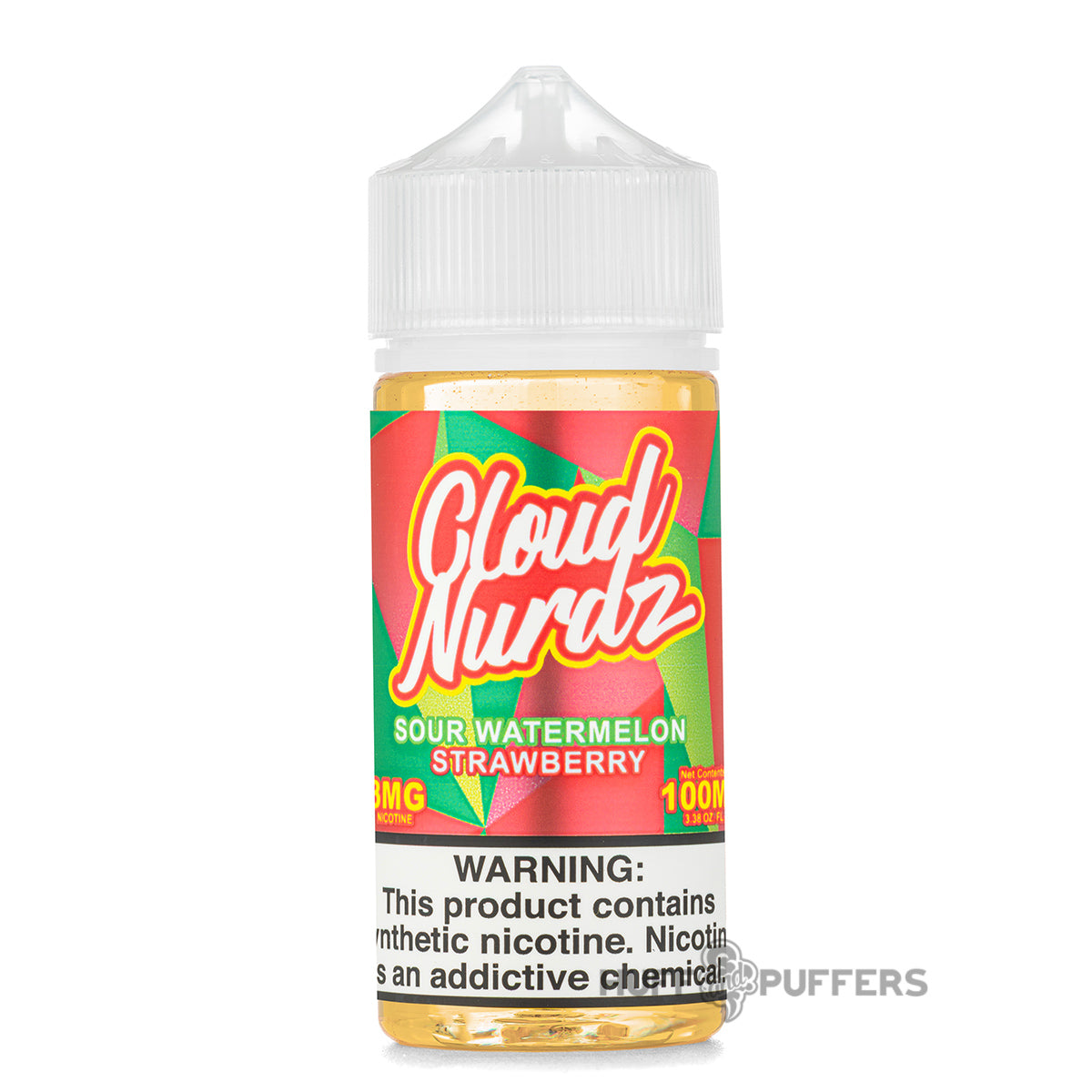 Cloud Nurdz Sour Watermelon Strawberry 100ml e-juice bottle