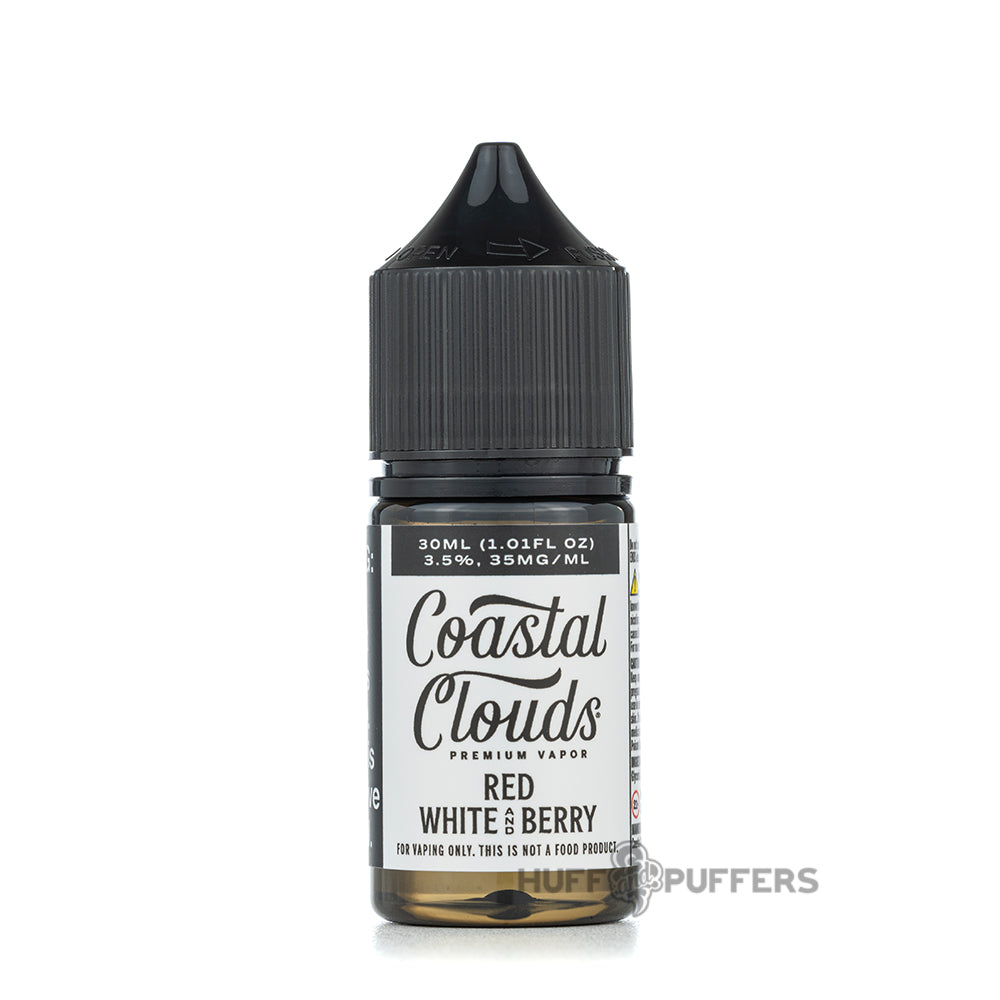 coastal clouds salt red white and berry 30ml e-juice bottle
