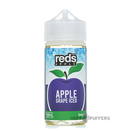 daze reds apple grape iced 100ml e-juice bottle