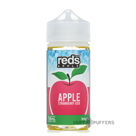 daze reds apple strawberry iced 100ml e-juice bottle