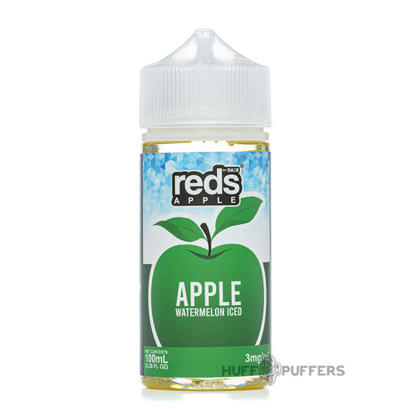 daze reds apple watermelon iced 100ml e-juice bottle