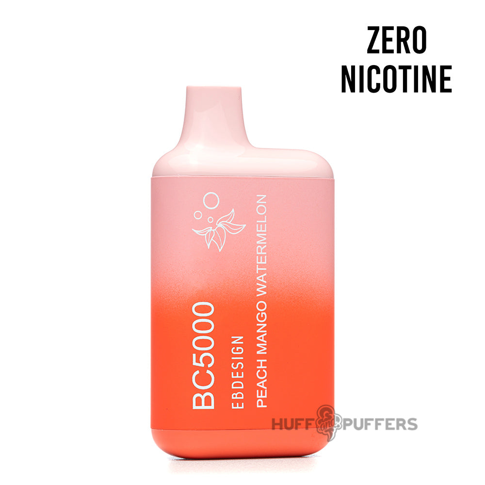 eb design bc5000 zero nicotine disposable vape peach mango watermelon