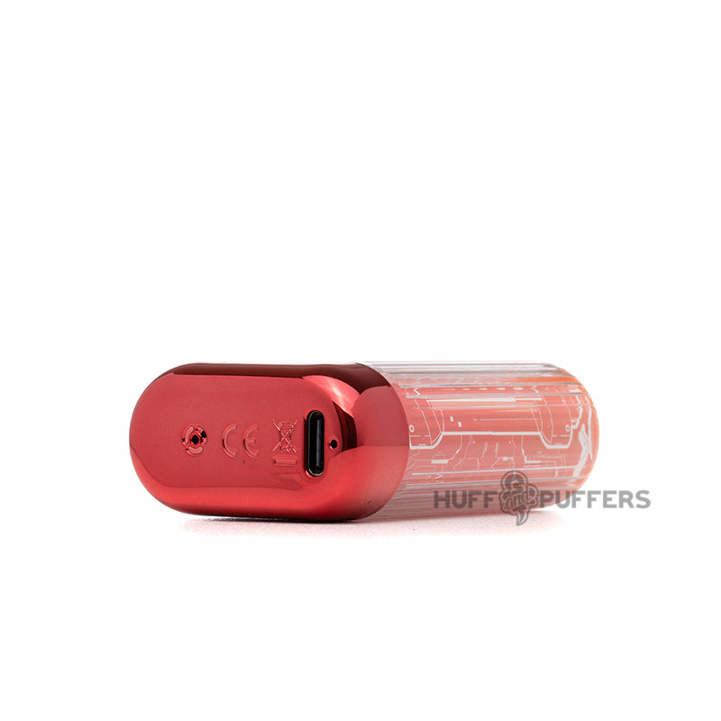 eb design te6000 disposable vape laying down bottom view