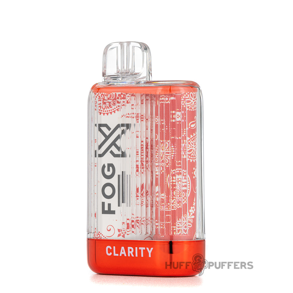 fog x clarity disposable vape apple juice back view