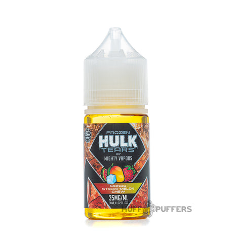 mighty vapors frozen hulk tears salt mango straw-melon chew 30ml e-juice bottle