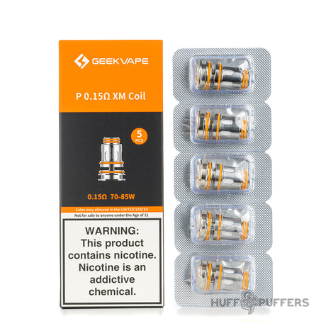 geekvape p 0.15 ohm xm coils 5 pack