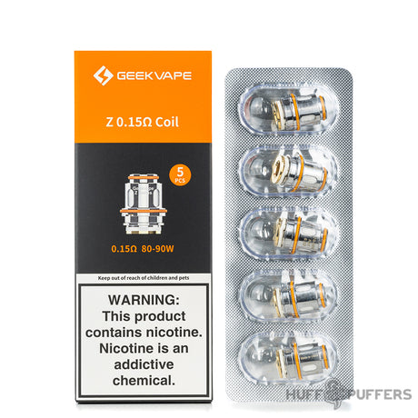 geekvape z 0.15 ohm coils 5 pack with packaging